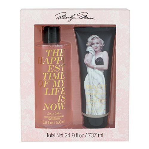 Marilyn Monroe Bath Duo - Shower Gel and Scrub Set - Pink Lace