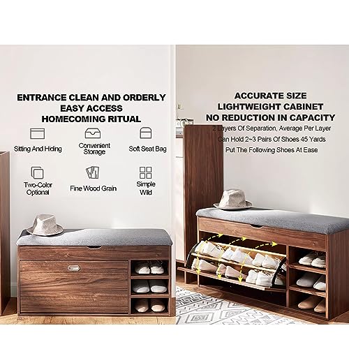 Meuble à chaussures grande capacité avec étagère cachée modulable - 5
