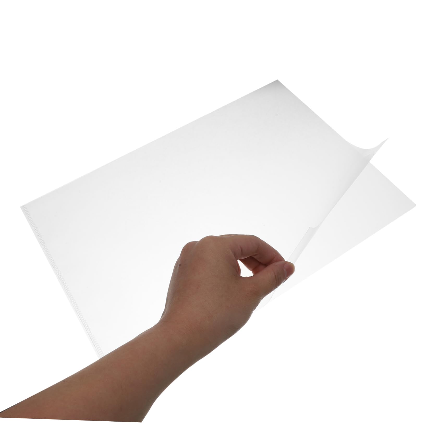 Operitacx 100stücke Dokumentenmappen aus Transparentem Kunststoff für Büro und Schreibtisch Passgenau Schlank und Minimalistisch Robust