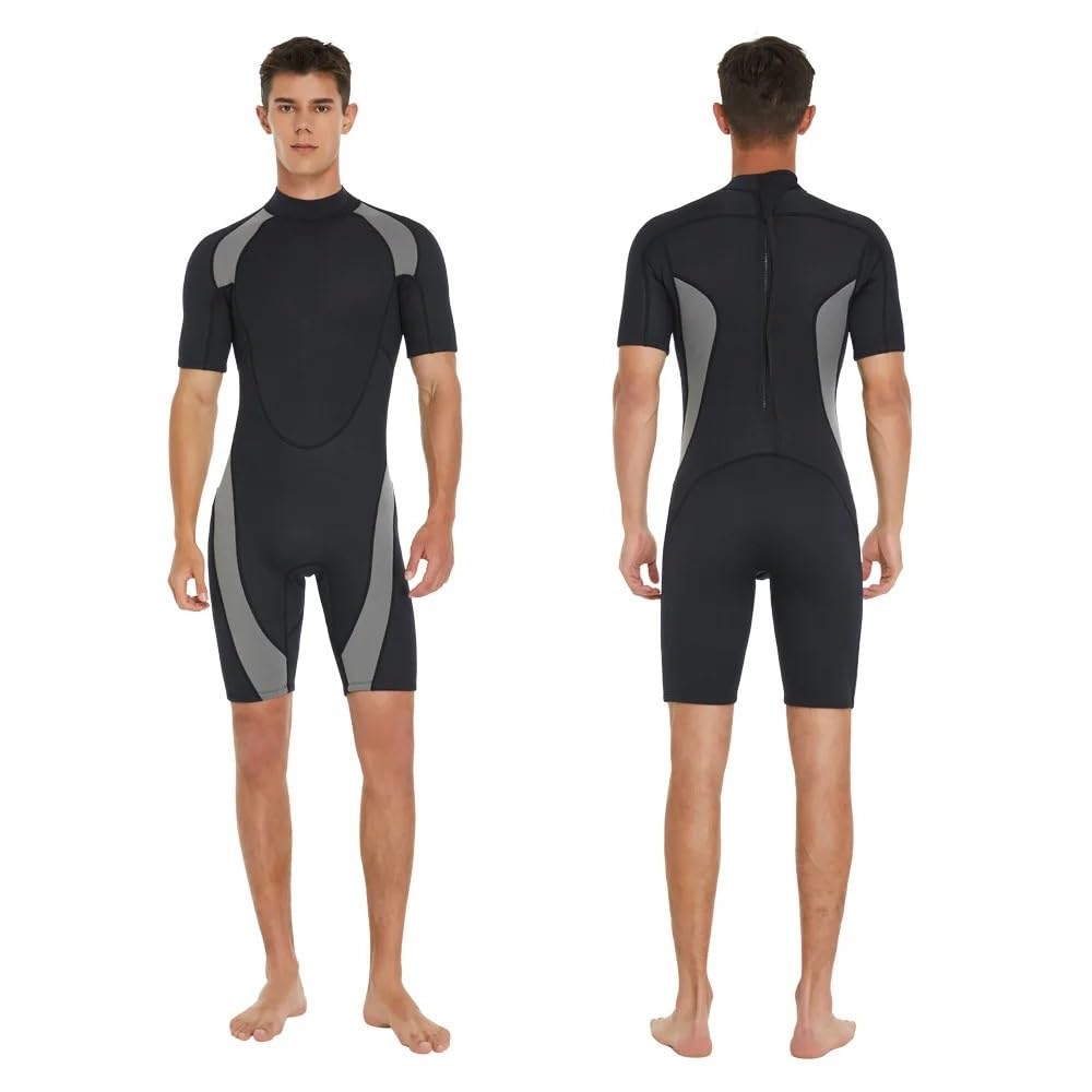 Combinaisons De PlongéE Muta da Sub da Uomo 2 mm, Monopezzo, a Maniche Corte, da Surf e Snorkeling Combinaison PlongéE Homme(Black A,XS)