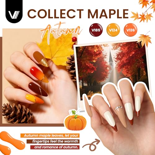 VANREESA Gel Nail Polish Set, 45+5 PCS Classic White Black Red Glitter Pink Blue Gel Polish Set with Base Top Coat Suitable for All Seasons Soak Off Nail Varnish Kit Nail Salon Set Gifts for Women - Image 4