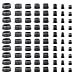 80 Pieces Mixed Sizes Black Round Plastic Plugs, Glide Insert End Caps for Chair Table Stool Leg, Tube Pipe Hole Plug Assortment