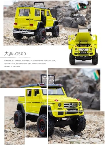 Image of PLUSPOINT Diecast Gwagon G-500 Toy Car 1:32 Scale Model,Pull Back Vehicles Alloy Simulation Supercar with Lights and Sound Also for Car Dashboard,Kids,Adult