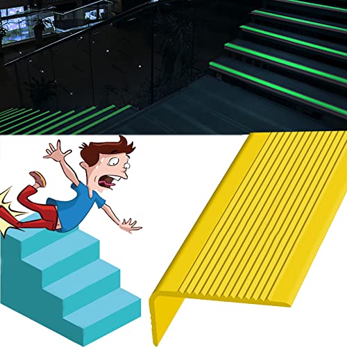Cinta protectora de borde de escalera antideslizante y visible en vinilo amarillo 2