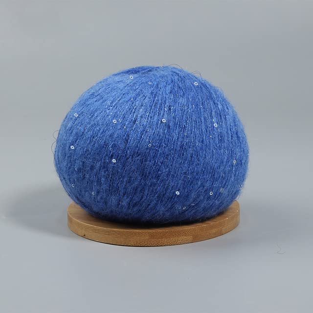 XiaoXIN 10Pcs 50g Pizzo Mohair Filato con Paillettes Crochet Filato per Maglieria con Lurex Moda Bambino Morbido Maglione Scialle Filati per Cucito con Passanti