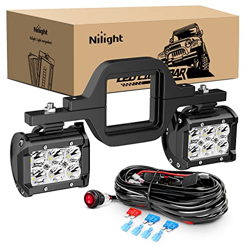 Nilight 2PCS 18W Spot Driving Fog Light Off Road Led Lights Bar