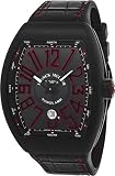 Franck Muller Vanguard Mens Black Face Automatic Date Black Rubber Strap Swiss Watch V 45 SC DT TT NR BR ER