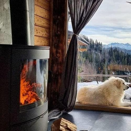 Kratki Kaminofen aus Stahl AB Ø 150 10 kW Türfeder