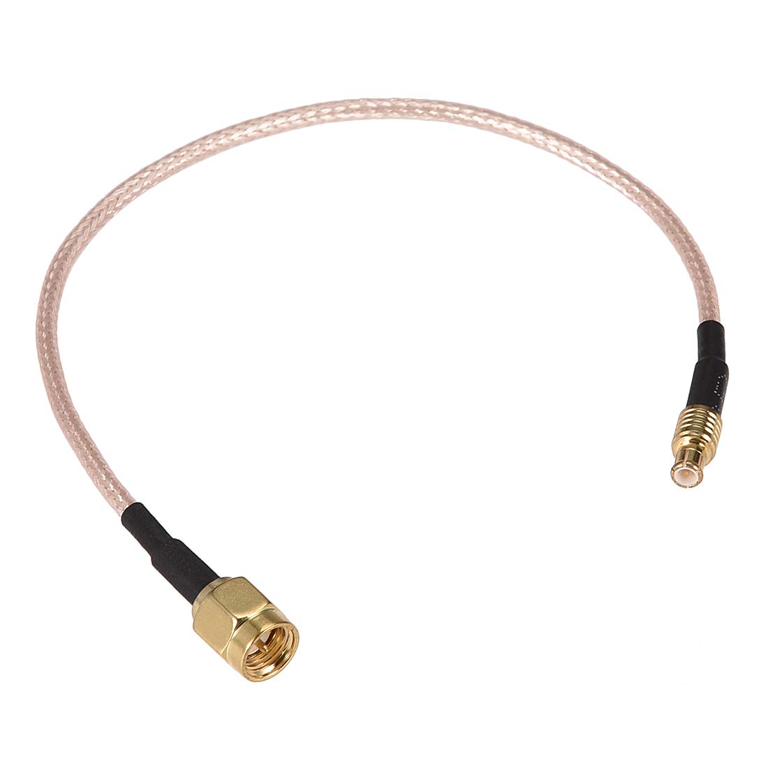 sourcing map MCX Male to SMA Male with 6.3" RG316 Cable Brass RF Coaxial Coax Adapter 1pcs, Gold, 1#SMA Male to MCX Male 7.8"