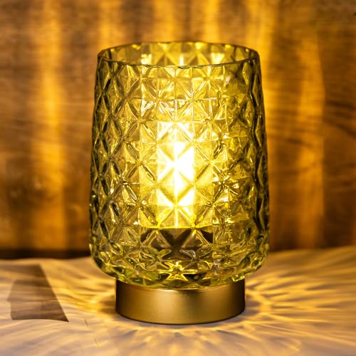 MJ PREMIER Kabellose Lampe mit Timer Batteriebetriebene grüne ästhetische Lampe für Regaldekoration für Zuhause Küche Arbeitsplatte Kleine neben Lampen für Wohnzimmer, Schlafsaal Grün(Hellgrün, Mini)