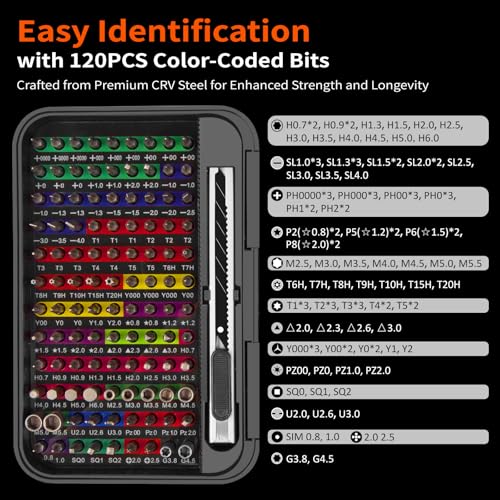 XOOL 132 in 1 Precision Screwdriver Set with Magnetic Driver Kit Professional Electronics Repair Tool Kit for Computer, PC, Mac-Book, Laptop, Tablet, iPhone, Xbox, Game Console - Thumbnail 3