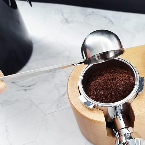 Dzxin Cuillère à café 2-en-1 avec Tamper à Espresso, Multifonctionnel Cuillère à Doser pour Mesurer et Tasser Le Café Moulu Grain de Café – vue 4
