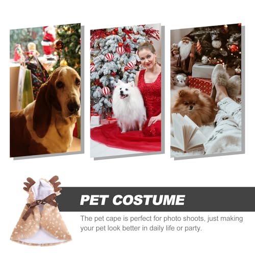 Disfraz para perros con capa de reno Toyvian miniatura 3
