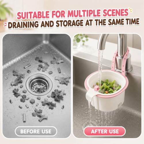 Hanging Sink Drain Basket,2026 New Cactus Kitchen Sink Strainer Basket,Multifunctional Kitchen Sink Strainer Press Automatic Dumping Basket,Self-Cleaning Faucet Hanging Filter Basket(Green) by Generic - Used condition - Image 6