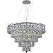 Elegant Lighting 2037D30C/SA Maxim Collection 17-Light Hanging Fixture Swarovski Spectra Crystals with Chrome Finish