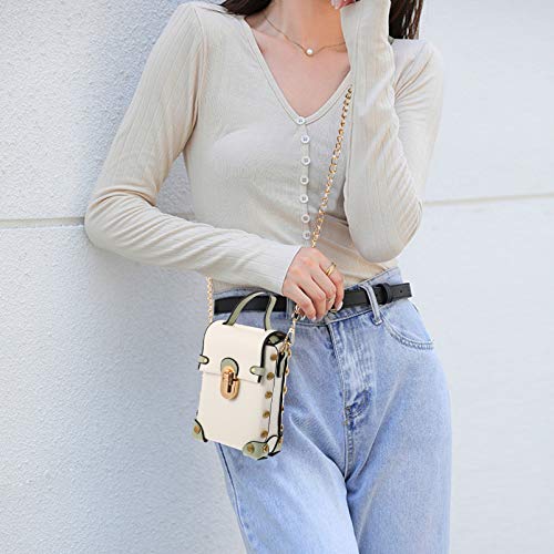 KESYOO Mini-Crossbody Bolsa de Couro Pu Vintage Sling Bag Bolsa de Ombro Bolsa Mensageiro Uma Bolsa