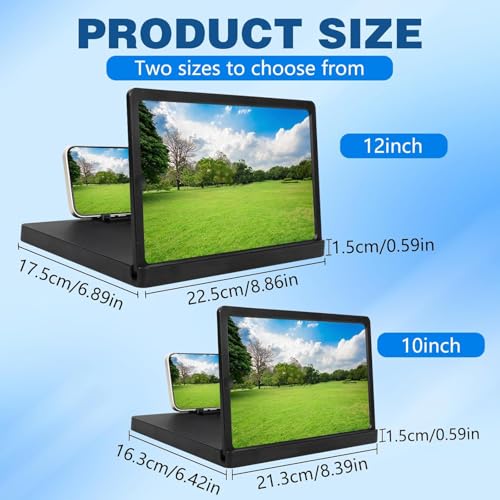 Soporte plegable para teléfono con lupa de pantalla grande y visualización HD tridimensional 3