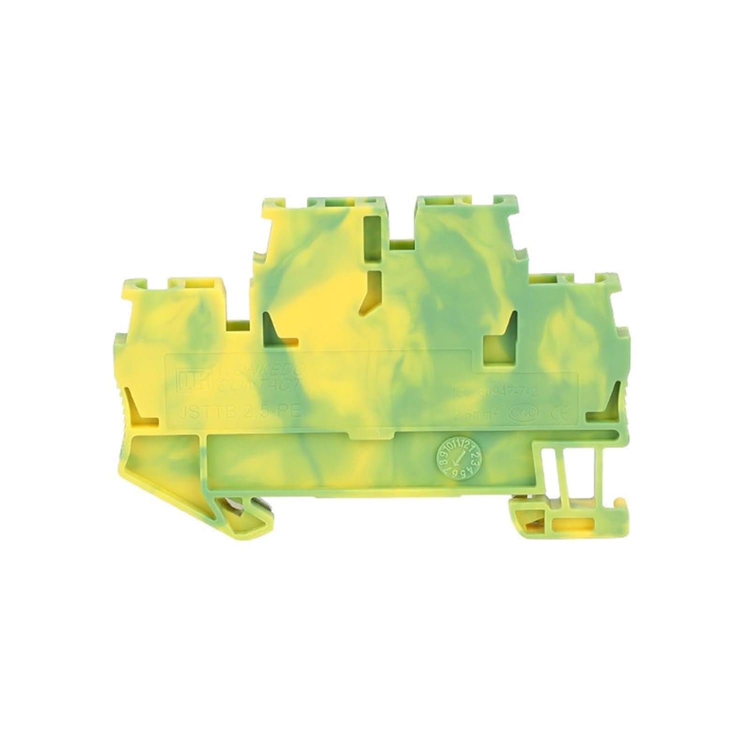 Double Level Ground Terminals STTB2.5-PE 5Pcs Spring Cage 2.5mm Wire Electrical Connector STTB 2.5 PE Din Rail Terminal Block