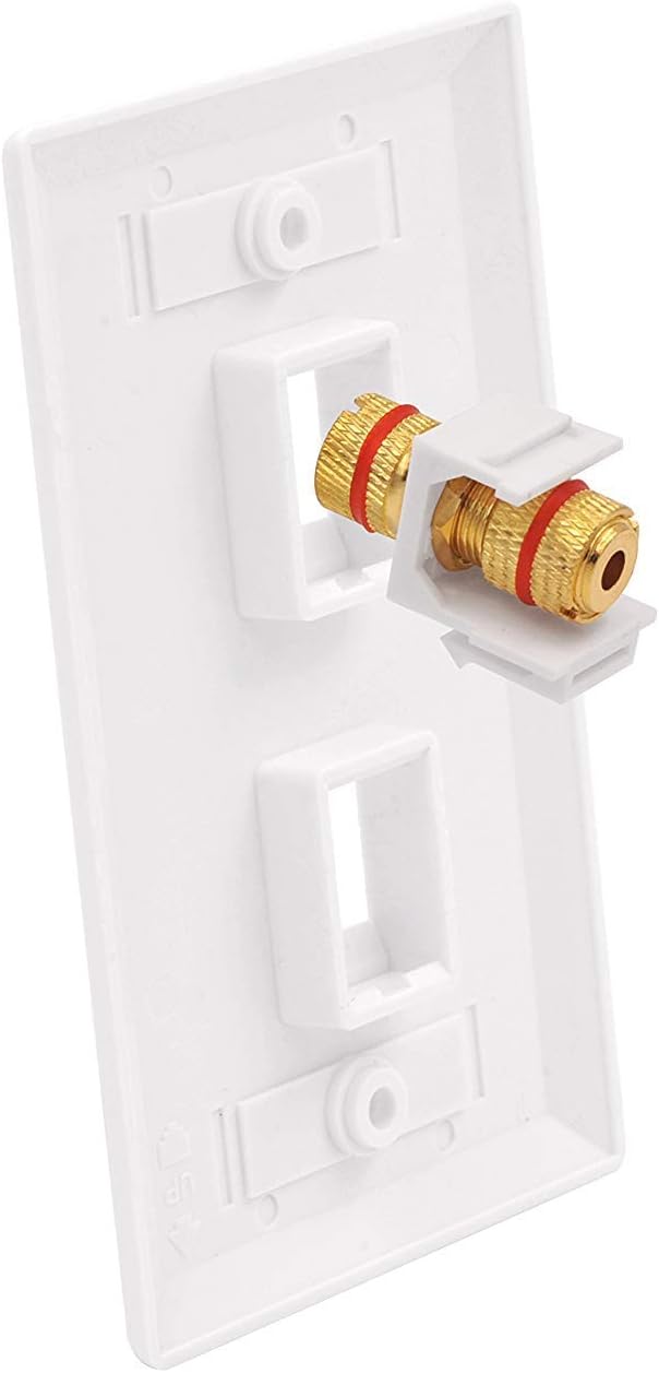 VCE 6-Pack Banana Jack Binding Post Keystone Jack Insert Bundle with 5-Pack 3 GHz Gold-Plated RG6 Coaxial Keystone Jack Insert image 5