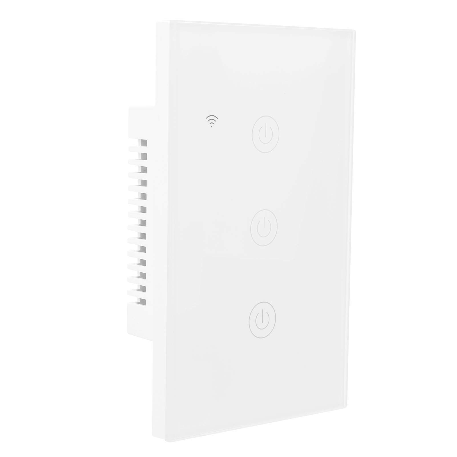 Interrupteur Intelligent WiFi 3 Canaux, Contrôle à Distance Lumière ON OFF 100-240VAC, Compatible Home, 600W par Canal