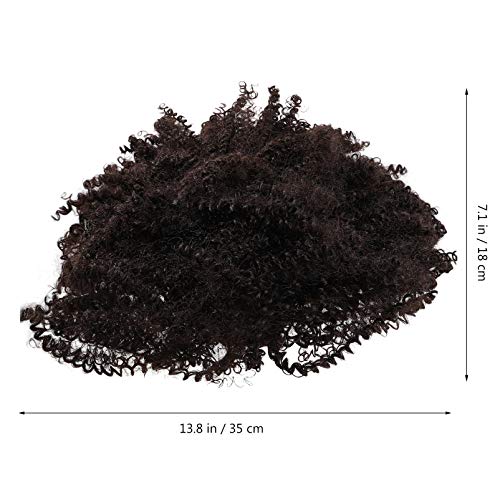 PIXNOR Bandana Peruca Crespo Encaracolado Afro Peruca Meia Peruca Profunda Ondulado Solto Encaracola
