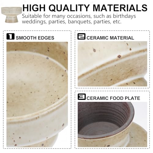 Concrete Fruit Bowl for Kitchen Counter,Large Decorative Candy Dishes for Dining Table,Modern Key Bowl Fruit Bowl Simple Ceramic Household Fruit Tray for Home Decor by Cabilock - Used condition - Image 9