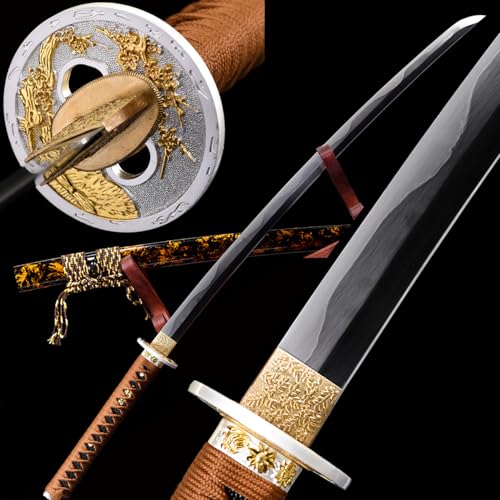 HERO SWORD New Handmade Luxury Tri-Color Polished Katana with T8 Steel Clay Tempering Japanese Samurai Sword
