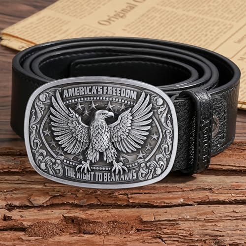 Image of Cowboy Belt Buckle for Men Western Cowgirl Rodeo Longhorn Bull Belt Buckles