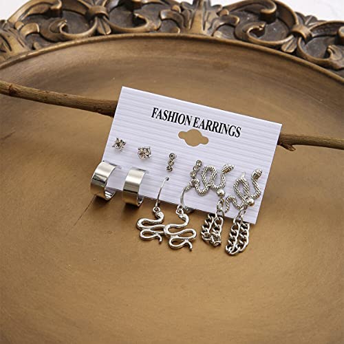 Gold-Plated Drop Earrings with Sparkling Crystals