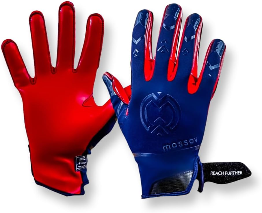 ALLSZN Elite Youth Football Receiver Gloves - All Weather Gloves with Superior Grip Even When Wet for Young Athletes