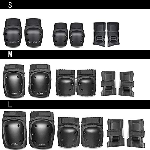 LIN-WELL スケートボードプロテクター6点セット Mサイズ
