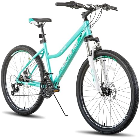 Hiland 26 Inch Womens Mountain Bike,with Step-Through Frame,Shimano 21 Speeds,Suspension Fork MTB,Bicycle for Women Men Adult