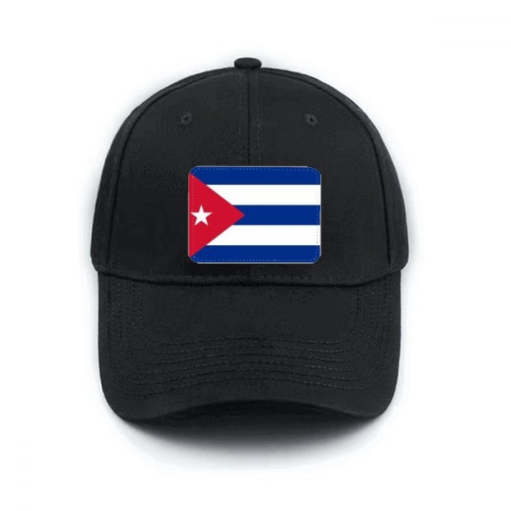 Casquette de baseball Cuba noire ajustable avec drapeau brodé - 4