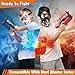 POKONBOY Upgraded 2 Pack Tactical Mask, Mask with Goggles Compatible with Nerf Rival, Apollo, Zeus, Khaos, Atlas, Artemis and N-Strike Elite Blasters (White & Black)