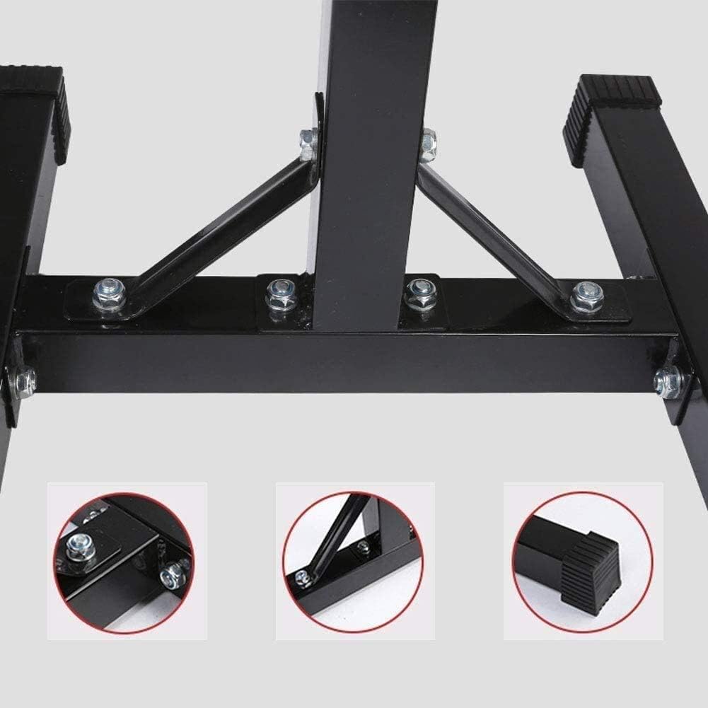 Squat Barbell Free Bench Press Stands Home Gym Barbell Pull Up Squat Rack Adjustable Height for Weights Free Bench Press for Bodybuilding, for Indoor Outdoor Gym, Capacit
