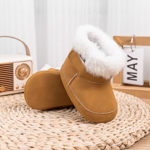 Image of Meckior Baby Girls Cowboy Tassel Boots Side Zipper Moccasins Soft Bottom Non-Slip Toddler Shoe