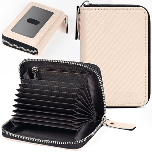 Image of Credit Card Wallet, RFID Card Case Wallet, Zipper Card Cases Holder for Men Women, RFID Blocking, KeyChain Wallet, Compact Size Card Organizer Case for Women