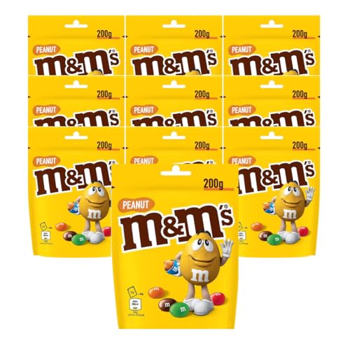 M&M'S PEANUT bonbons chocolat pour vos soirées cinéma en famille avec le lot de 10x200g
