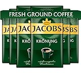 Jacobs Kronung Ground Coffee 500 Gram, 1.76 Ounce (Pack of 6)