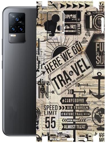 Image of AtOdds - Full Body Back Screen Guard Protector Film - Lamination Wrap Skin Sticker Compatible with VIVO Y73 | Scratchproof Matte Finish (Explore)