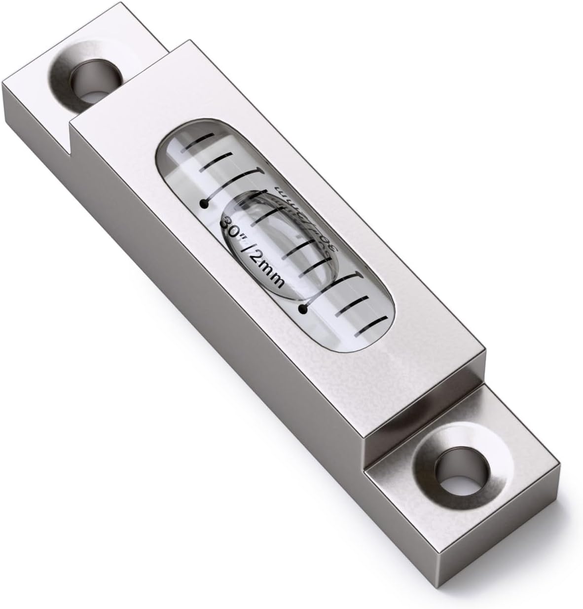 Nivel de Burbuja de Precisión en Metal, Vial de Vidrio, 66mm