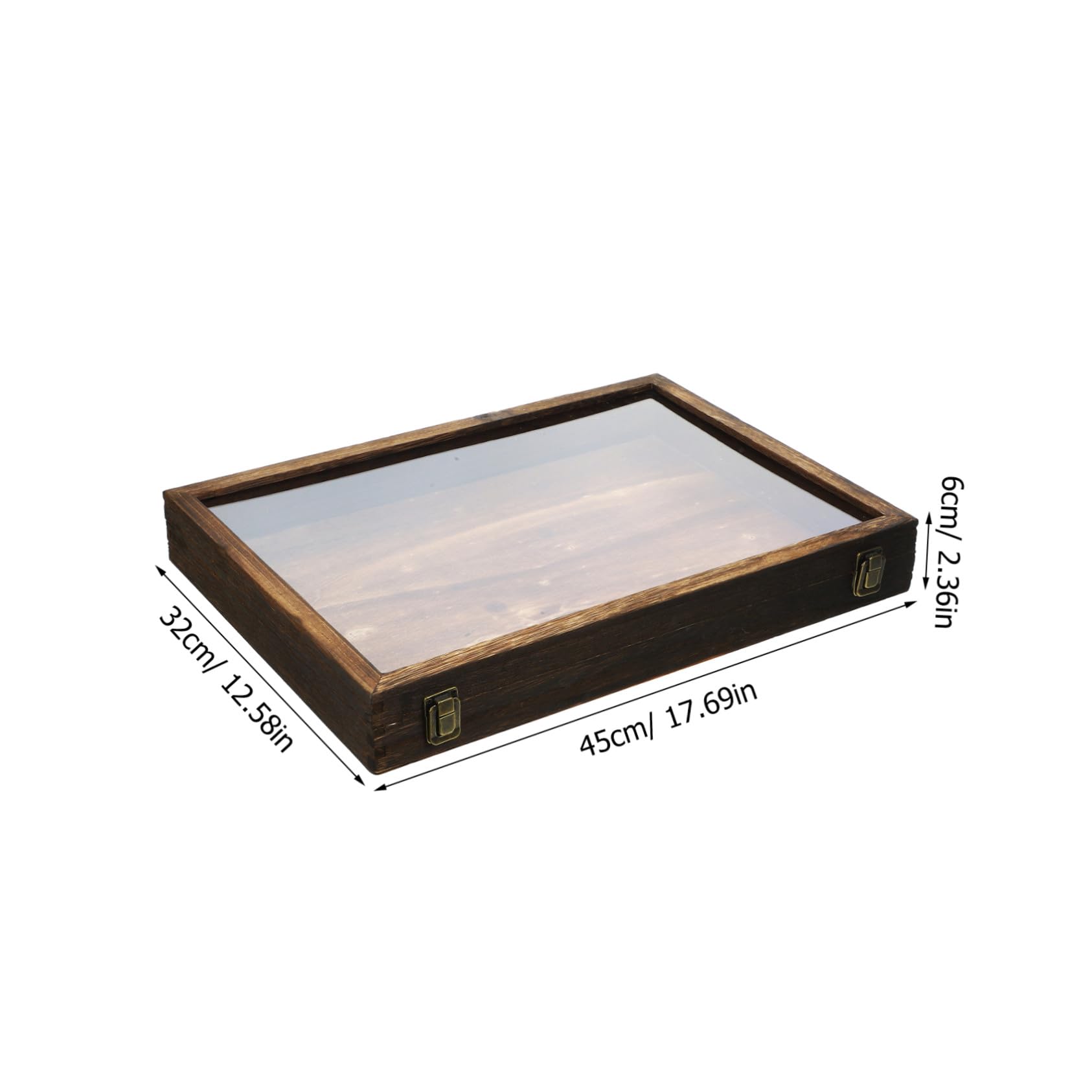 SOLUSTRE Teca per Campioni di Insetti in Legno Marrone con Coperchio Trasparente per Esposizione e Conservazione Scatola Vintage di Farfalle e Insetti da Appendere
