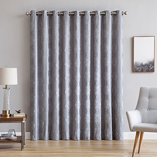 Warm Home Designs Extra Wide 102" X 84" Silver Grey 100% Blackout Insulated Thermal Patio Door Panel. Drapery Can Be Used As Room Breaker Or Sliding Door Curtains. Ro Silver 102 X 84 #TOP2