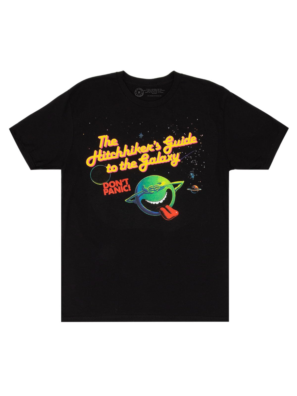 The Hitchhiker's Guide to the Galaxy Black Unisex T-shirt Large