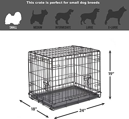 Midwest Homes For Pets Newly Enhanced Single & Double Door New World Dog Crate, Includes Leak-Proof Pan, Floor Protecting Feet, & New Patented Features #TOP5