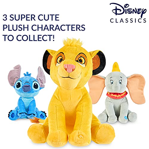 Disney Kuscheltier mit Sound, Stitch Plüschtier, Dumbo Kuscheltier, Simba Kuscheltier (Yellow Simba)