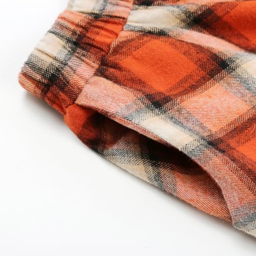 IDEALSANXUN Women’s Plaid Skirt Elastic Waist A-line Midi Pleated Skirts3