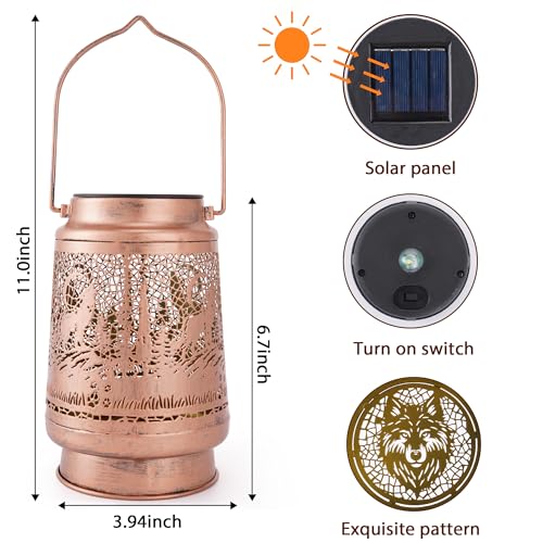 Lanterne solaire extérieure suspendue étanche avec éclairage automatique - 2