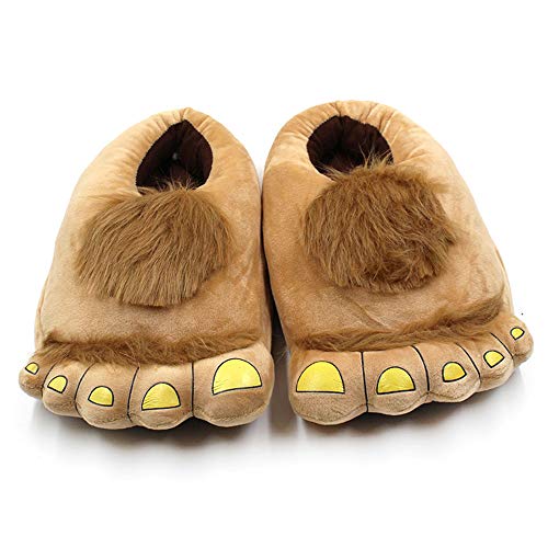VKTY Bigfoot Chaussons fantaisie en fourrure pour homme - Chaussons confortables et chauds - Pour adultes, comme sur l'image Cover