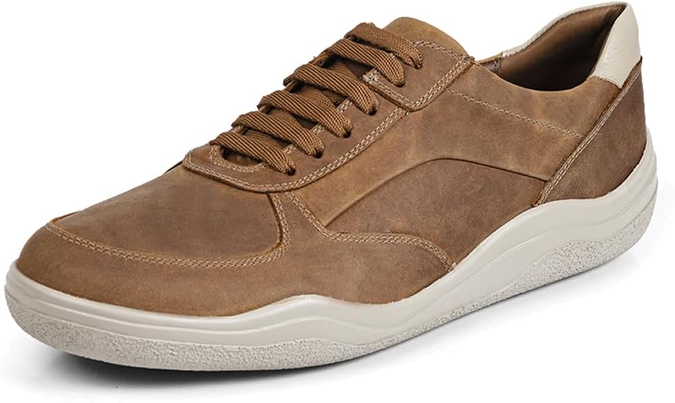 Opananken Phanteon Men's Casual Leather Slip On Loafers Walking Shoes -100% Genuine Leather, Soft Lining, Air Latex Insole, Flexible PU Sole. Lightweight, Durable, Odor-Resistant. Casual Style with All-Day Comfort.